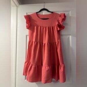 SHEIN Watermelon Pink Tiered Mini Dress – Brand New, Never Worn 💕